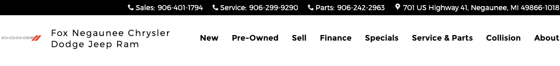 Fox Negaunee Chrysler Dodge Jeep RAM